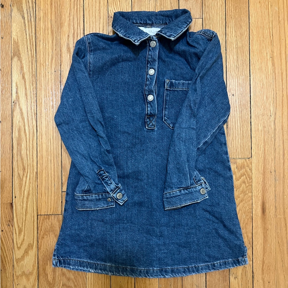 Zara Blue Denim Button-Up Shirt